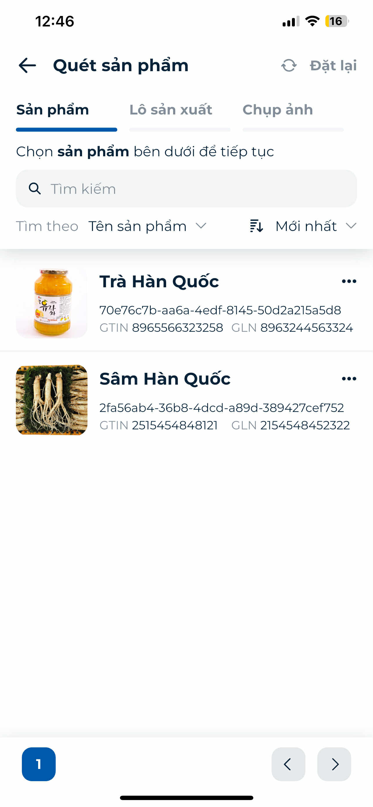 Hiển thị sản phẩm trên dashboard